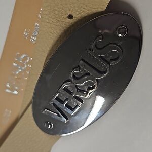 Versus Versace Beige/Nude Leather Belt Size 40